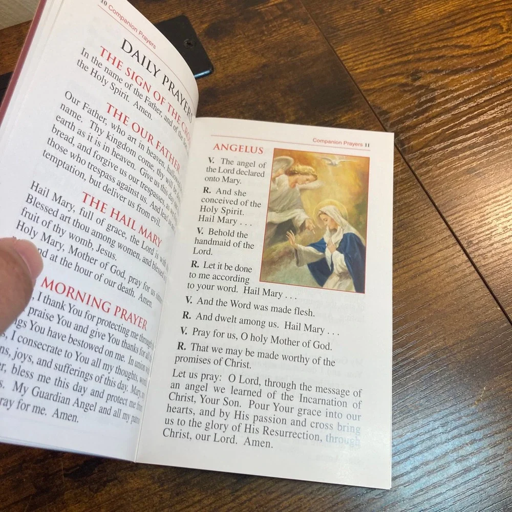 Companion Prayers Guide St Anthony Padua Catholic Prayer Booklet Red Gold Foil